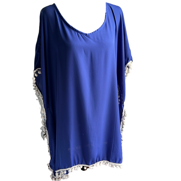 Other - Women Chiffon Pompom Swimsuit Cover up. One Size